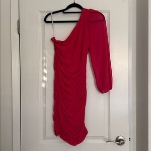 One-Shoulder Pink Dress